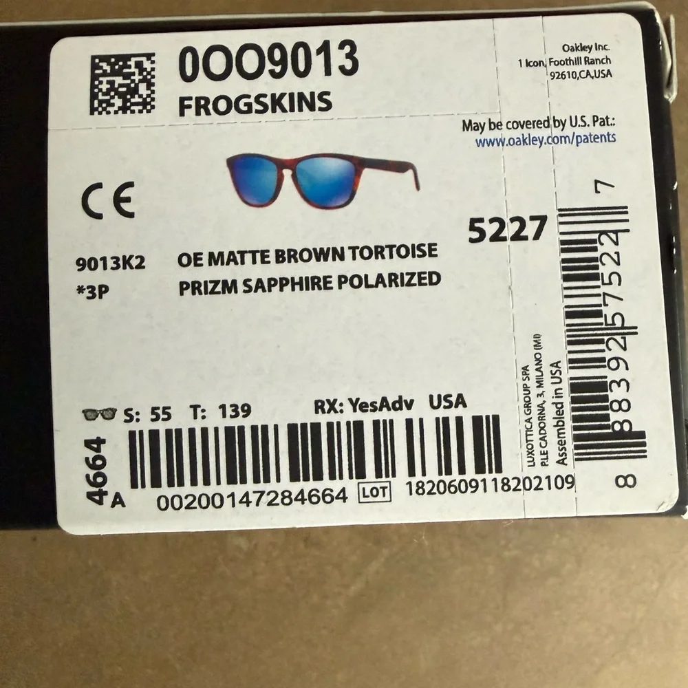 Oakley Brown Frame Blue Mirrored Lens Sunglasses
